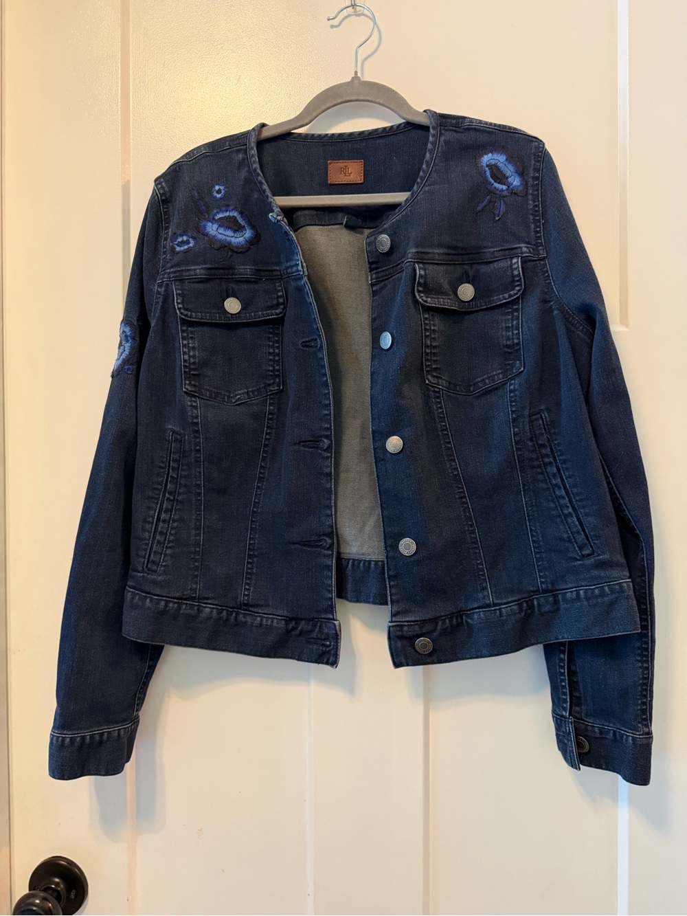 Lauren Ralph Lauren Embroidered Jean Jacket